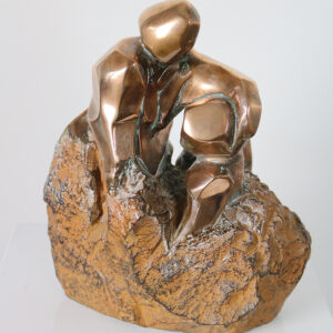 Bronzen beeld moeder en kind van Eric Zilverberg