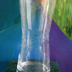 vaas glas 35 cm Atelier Zilver Eric Zilverberg