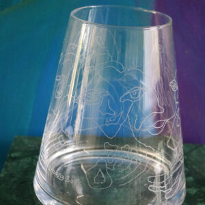 Vaas kunst op glas Atelier Zilver Eric Zilverberg