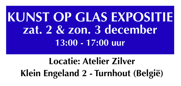 kunst op glas expositie Atelier Zilver