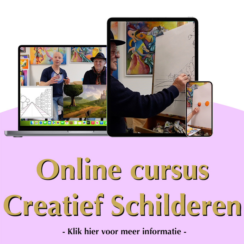 Online cursus creatief schilderen Les van kunstenaar Eric Zilverberg